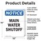 Signmission Main Water Shutoff, 10 in W x Rectangle, Plastic OS-2PACK-NS-P-1014-V-14101 - alternate 2